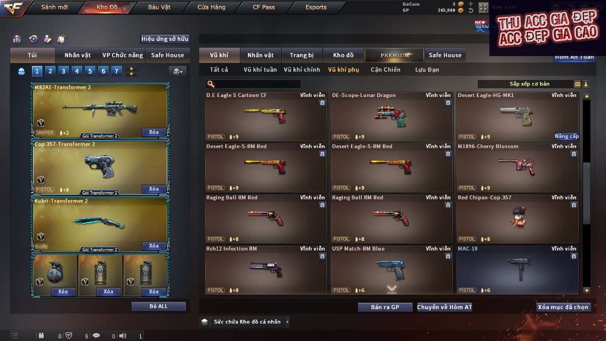 shop acc cf uy tin gia re